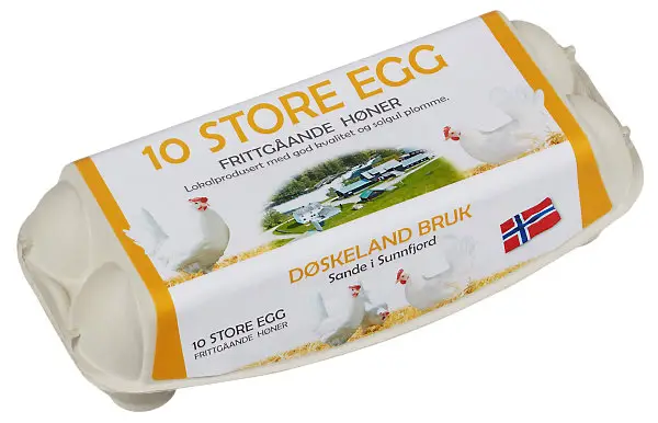 10 store egg fra Døskeland